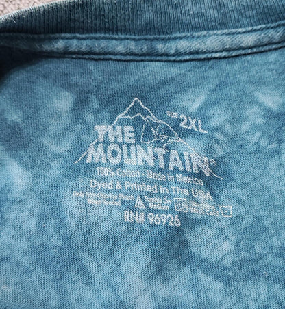 Vintage The Mountain Bulldog Tie Dye T-Shirt Big Face Graphic Men's Size XXL
