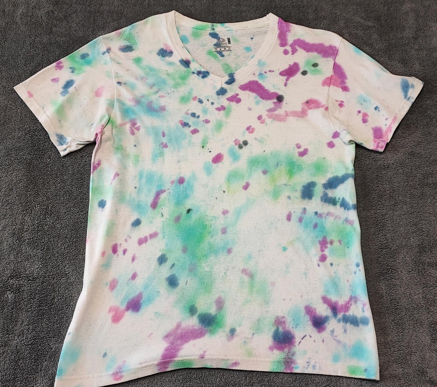 Vintage Fruit of the Loom Tie Dye Graphic T-Shirt Retro 90s Men's Size Small S