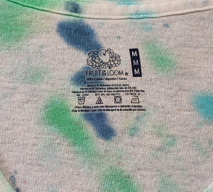 Vintage Fruit of the Loom Tie Dye Graphic T-Shirt Retro 90s Men's Size Small S