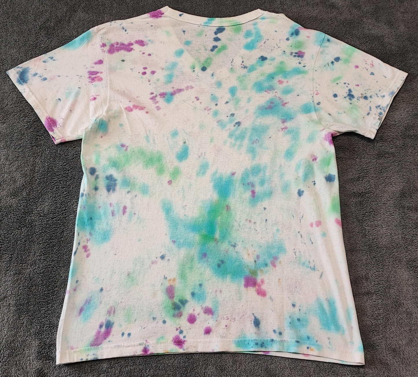 Vintage Fruit of the Loom Tie Dye Graphic T-Shirt Retro 90s Men's Size Small S