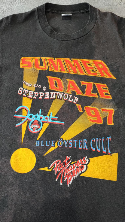 Vintage 1997 Steppenwolf Blue Öyster Cult T-Shirt Tour Band Tee Men's Size  L