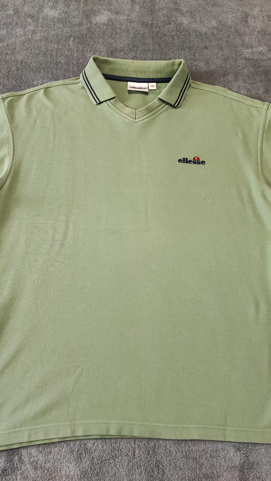 Vintage Ellesse Polo Shirt Green Men's Size Medium M Terrace Green Men's M Roomy