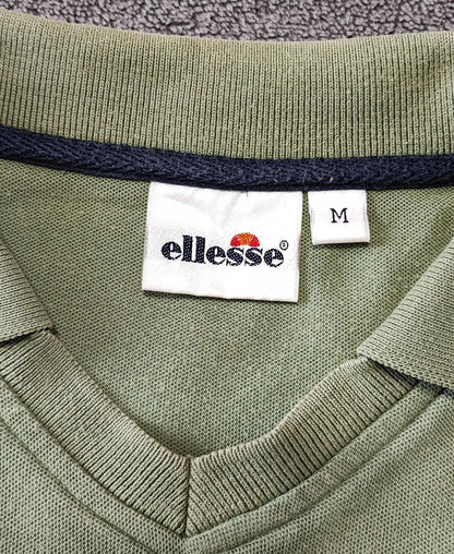 Vintage Ellesse Polo Shirt Green Men's Size Medium M Terrace Green Men's M Roomy