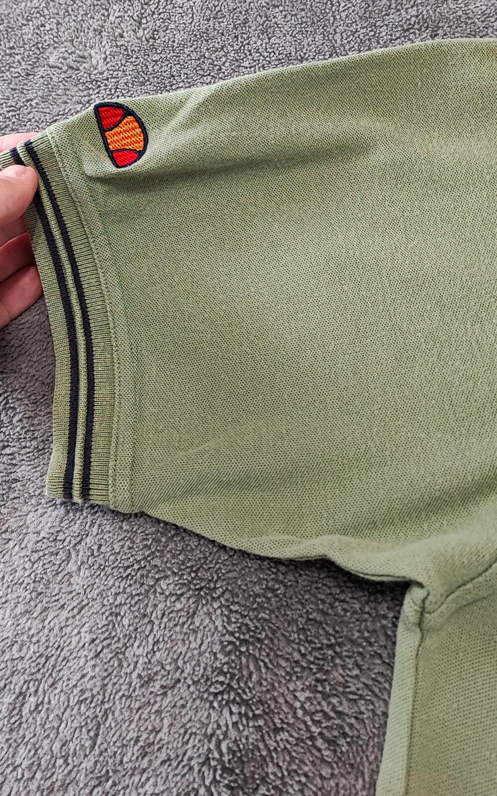 Vintage Ellesse Polo Shirt Green Men's Size Medium M Terrace Green Men's M Roomy