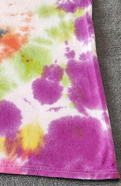Vintage Hanes Rainbow Spiral Tie Dye T-Shirt Multicolour Retro Y2K Men's Size M