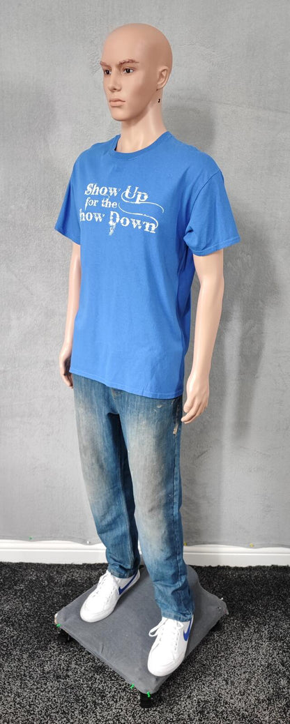 Vintage 2005 Salt Bowl American Football T-Shirt Faded Blue Men's Size Large L