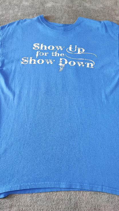 Vintage 2005 Salt Bowl American Football T-Shirt Faded Blue Men's Size Large L