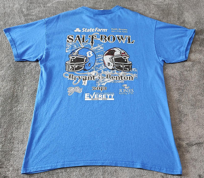 Vintage 2005 Salt Bowl American Football T-Shirt Faded Blue Men's Size Large L