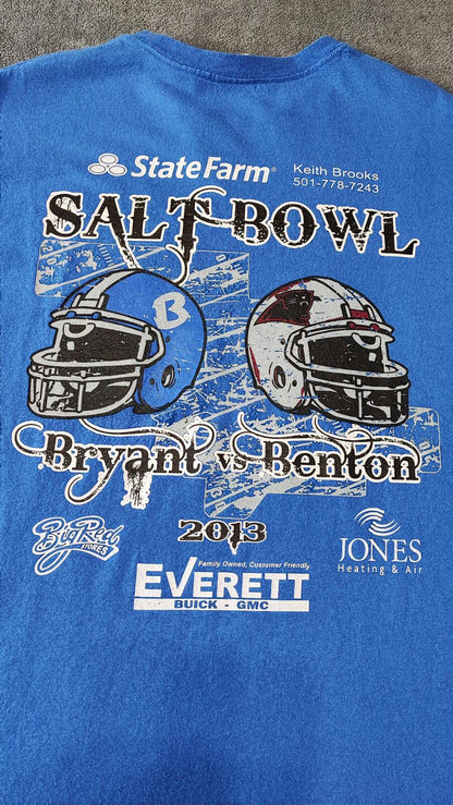 Vintage 2005 Salt Bowl American Football T-Shirt Faded Blue Men's Size Large L