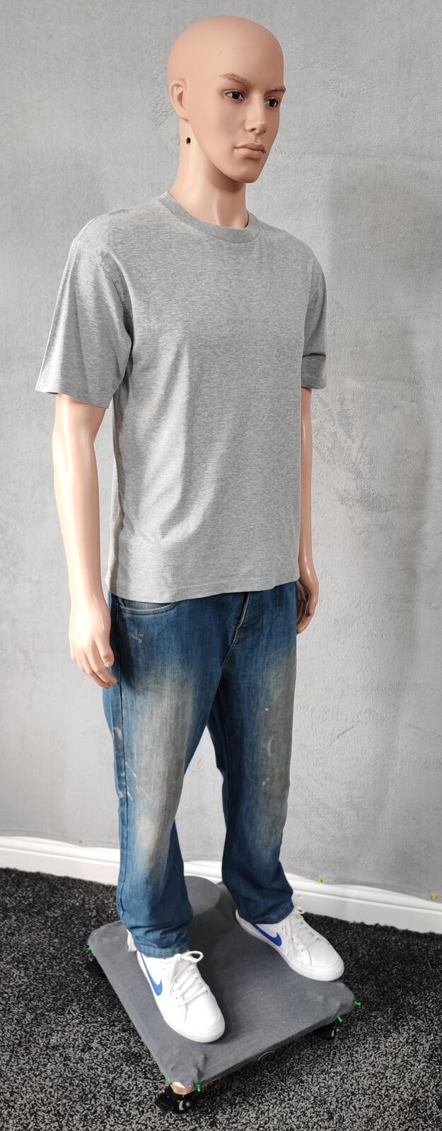 Vintage Gianni Valentino Embroidered Logo T-Shirt Grey Retro 90s Men's Size M