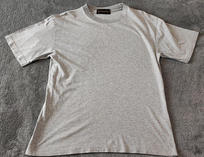 Vintage Gianni Valentino Embroidered Logo T-Shirt Grey Retro 90s Men's Size M