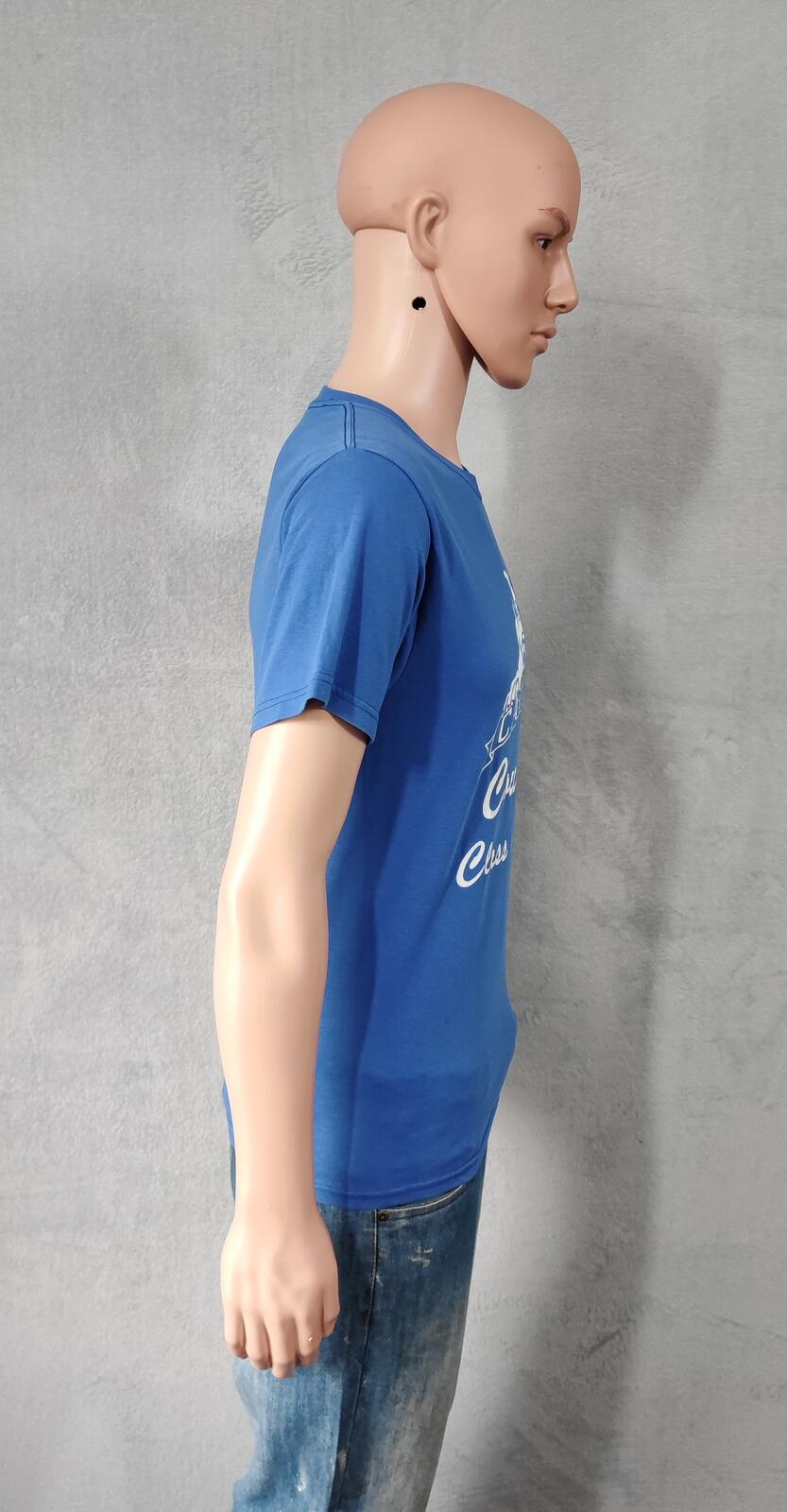 Vintage 2013 Carmel Cougars Graphic T-Shirt Faded Blue Retro Y2K Men's Size S