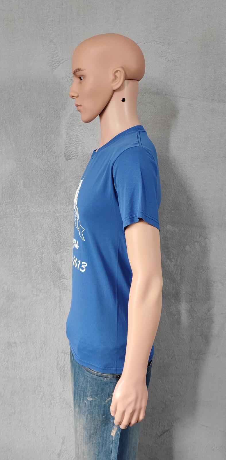 Vintage 2013 Carmel Cougars Graphic T-Shirt Faded Blue Retro Y2K Men's Size S