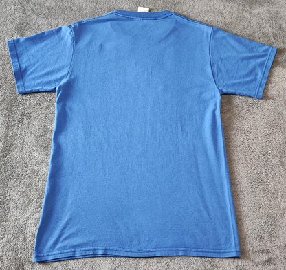 Vintage 2013 Carmel Cougars Graphic T-Shirt Faded Blue Retro Y2K Men's Size S