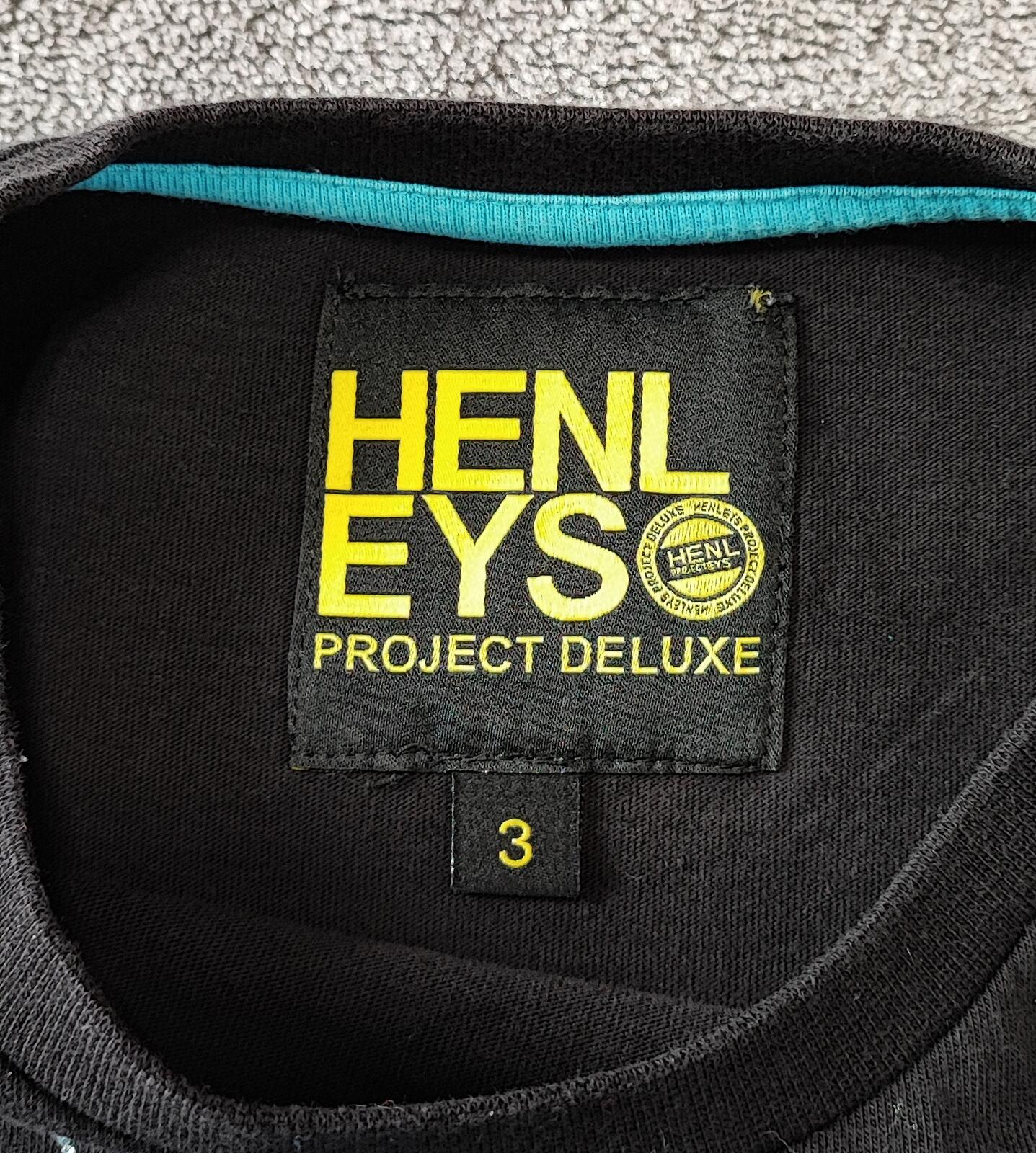 Vintage Henleys Skull Graphic T-Shirt Black Retro Y2K Men's Size Small S