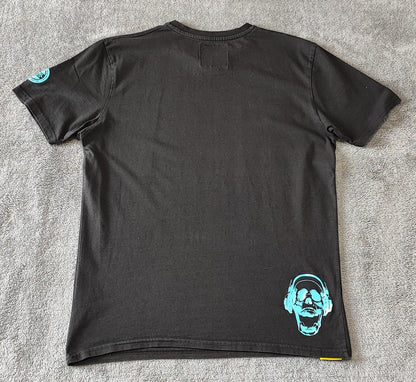Vintage Henleys Skull Graphic T-Shirt Black Retro Y2K Men's Size Small S
