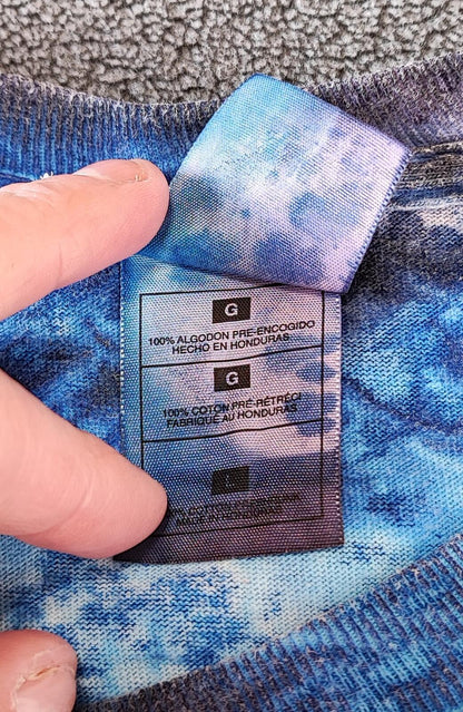 Vintage Fruit of the Loom Rainbow Chevron Tie Dye T-Shirt Men's Size Medium M