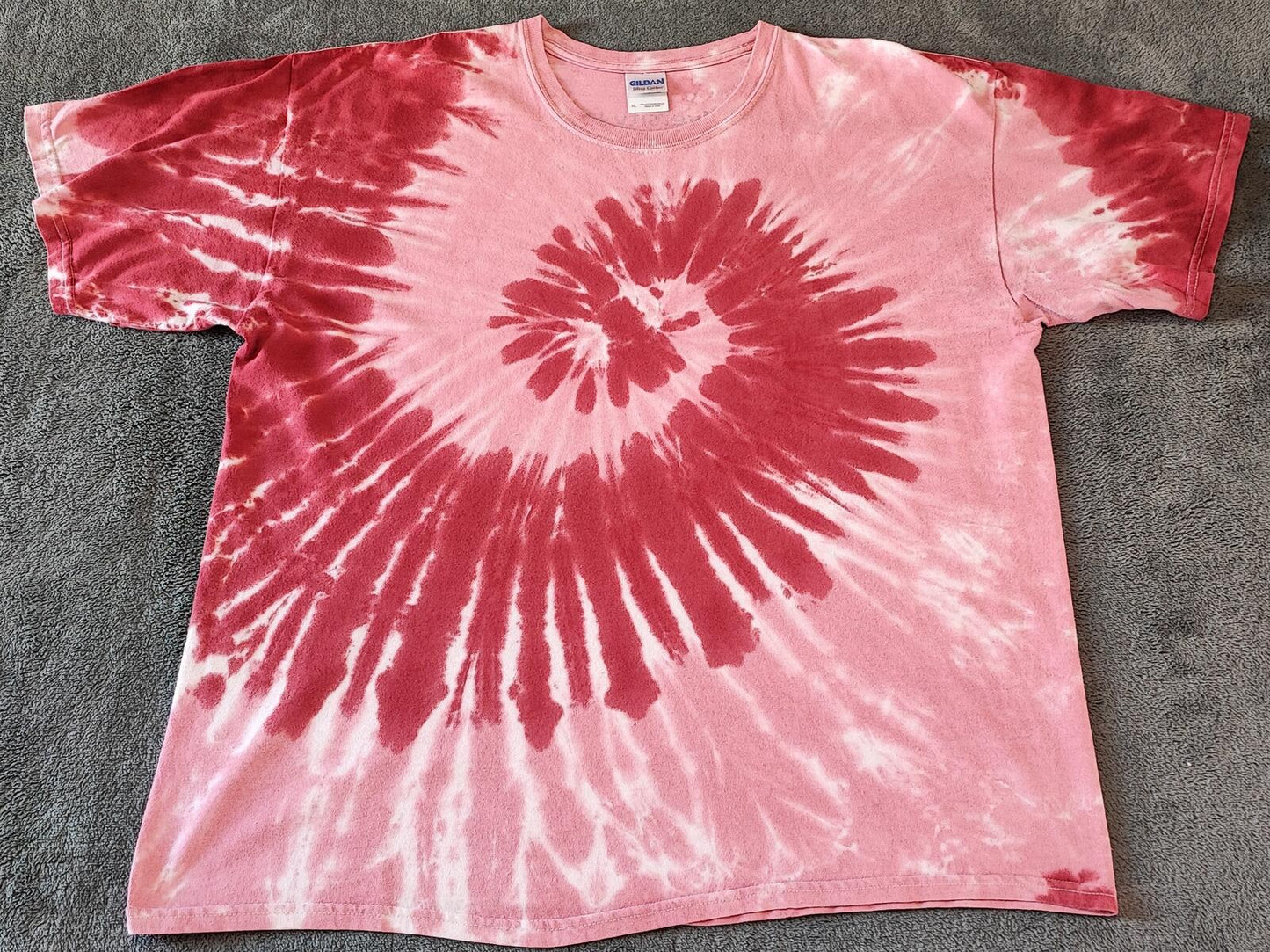 Vintage Go Red USA Tie Dye Graphic T-Shirt Red Pink Retro Y2K Men's Size XL