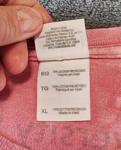 Vintage Go Red USA Tie Dye Graphic T-Shirt Red Pink Retro Y2K Men's Size XL