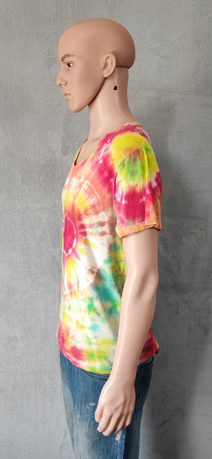 Vintage Bamm-Bamm Flintstones Tie Dye Graphic T-Shirt Retro 90s Men's Size S