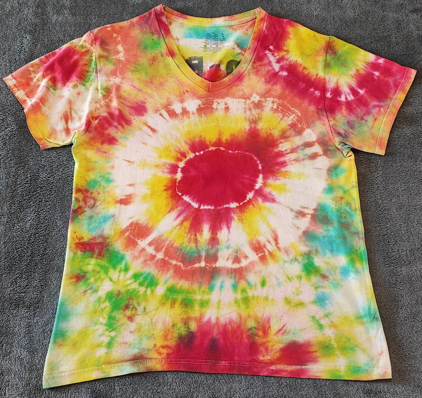 Vintage Bamm-Bamm Flintstones Tie Dye Graphic T-Shirt Retro 90s Men's Size S