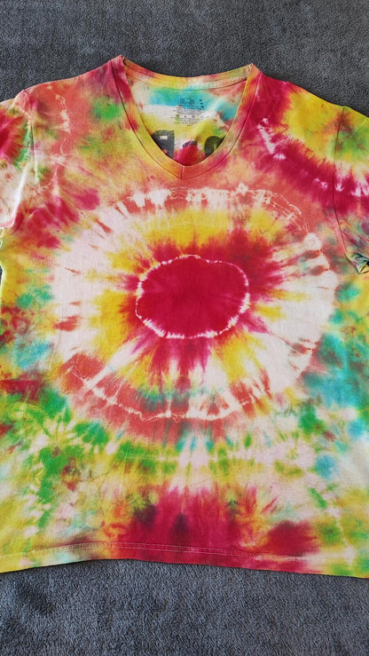 Vintage Bamm-Bamm Flintstones Tie Dye Graphic T-Shirt Retro 90s Men's Size S