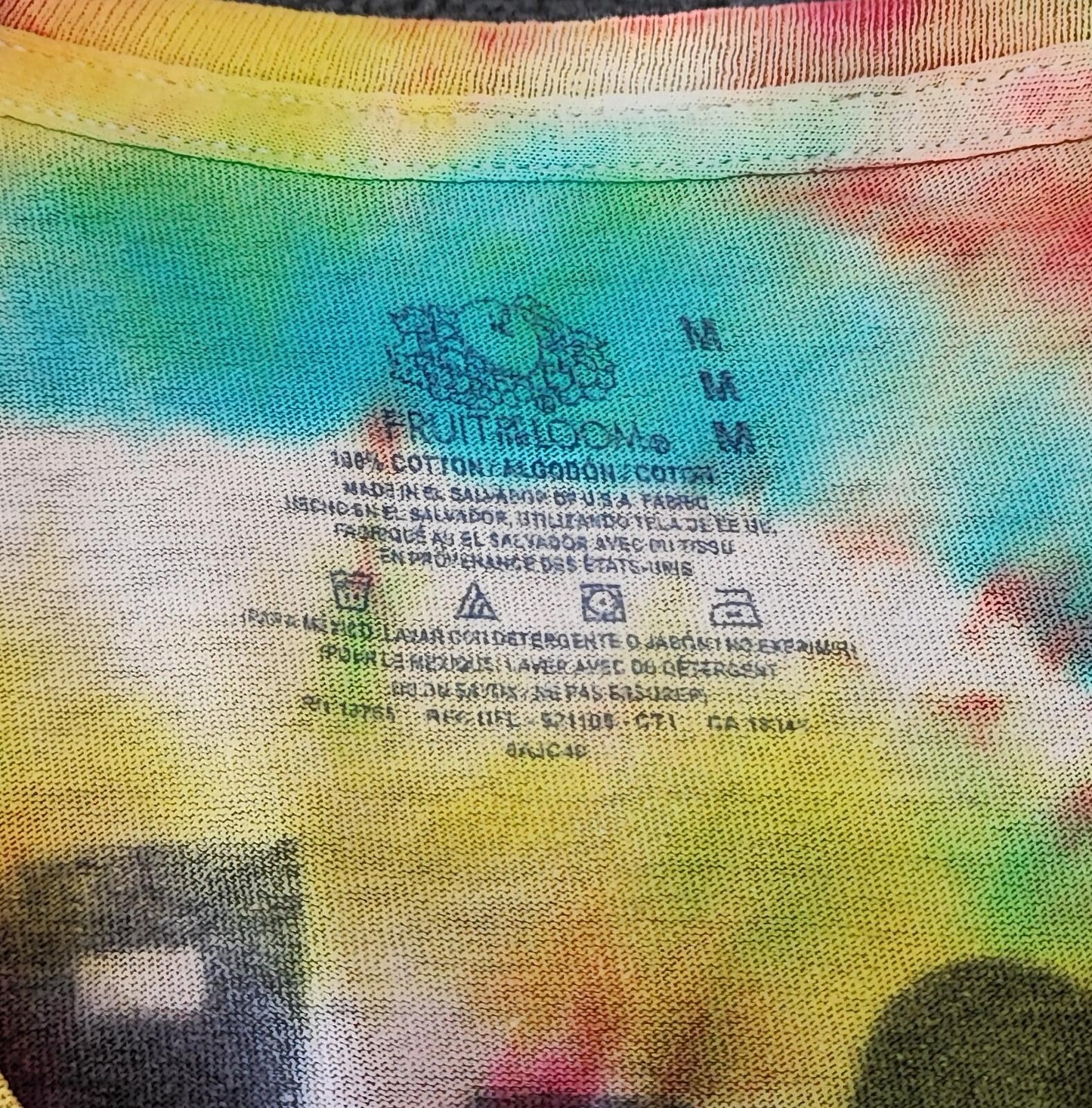 Vintage Bamm-Bamm Flintstones Tie Dye Graphic T-Shirt Retro 90s Men's Size S