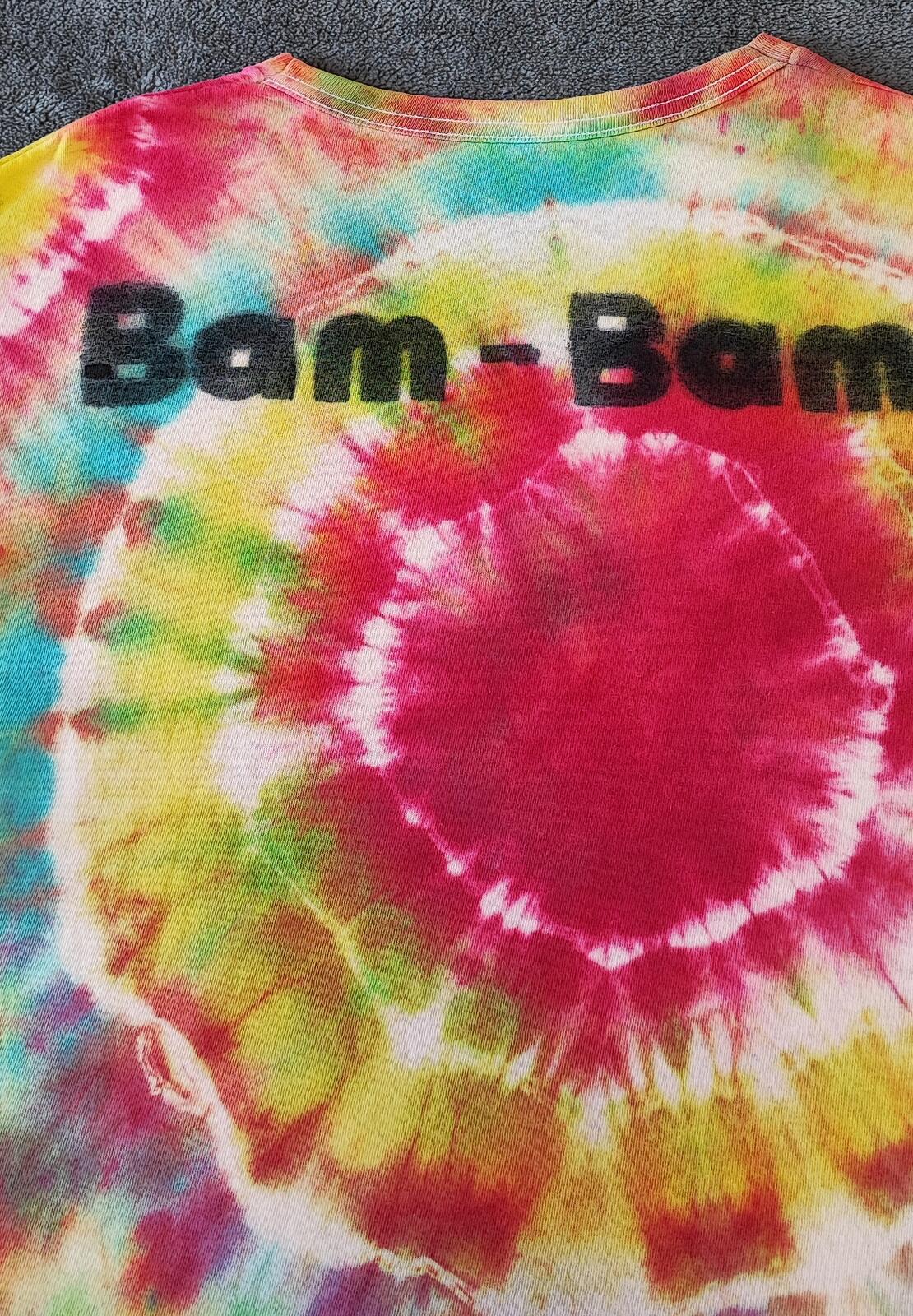 Vintage Bamm-Bamm Flintstones Tie Dye Graphic T-Shirt Retro 90s Men's Size S