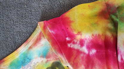 Vintage Bamm-Bamm Flintstones Tie Dye Graphic T-Shirt Retro 90s Men's Size S