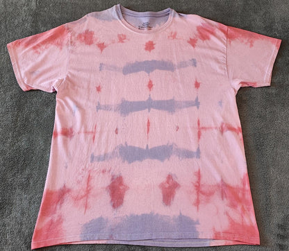 Vintage Hanes Tie Dye Graphic T-Shirt Pink Multicolour Retro 90s Mens Size Large