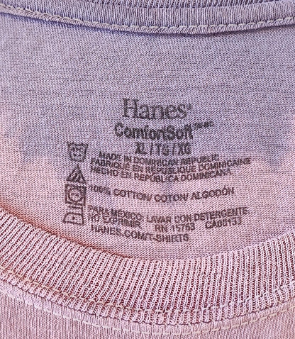 Vintage Hanes Tie Dye Graphic T-Shirt Pink Multicolour Retro 90s Mens Size Large