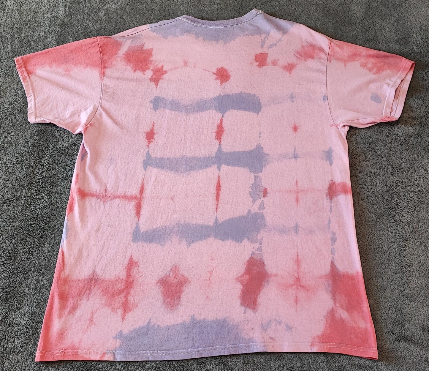Vintage Hanes Tie Dye Graphic T-Shirt Pink Multicolour Retro 90s Mens Size Large