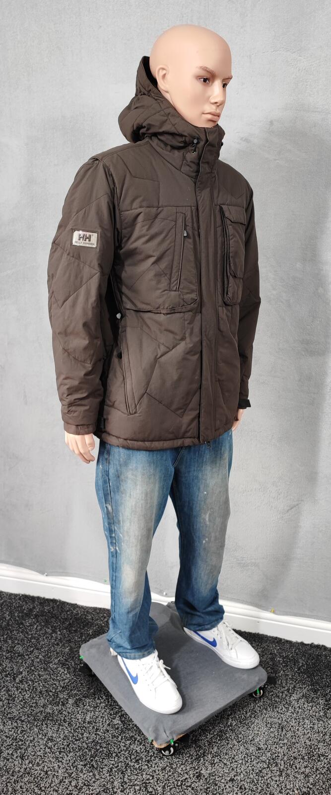 Vintage Helly Hansen Nylon Trim Full Zip Fleece Jacket Brown Men Size Large