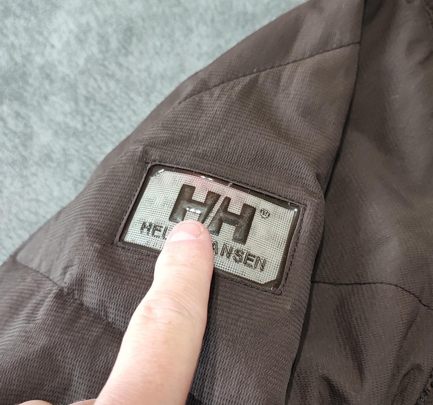 Vintage Helly Hansen Nylon Trim Full Zip Fleece Jacket Brown Men Size Large