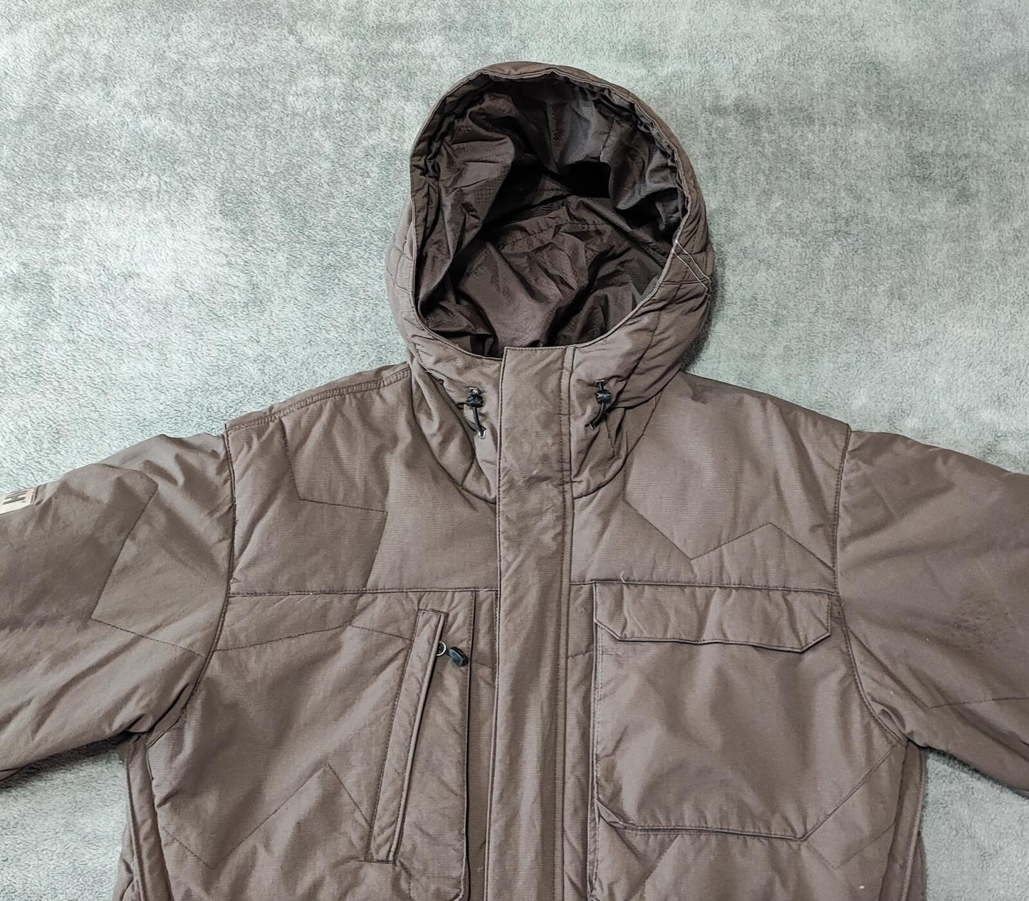 Vintage Helly Hansen Nylon Trim Full Zip Fleece Jacket Brown Men Size Large