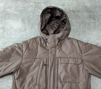 Vintage Helly Hansen Nylon Trim Full Zip Fleece Jacket Brown Men Size Large