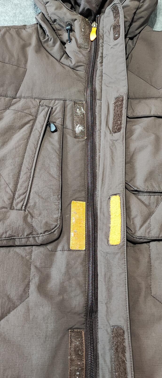 Vintage Helly Hansen Nylon Trim Full Zip Fleece Jacket Brown Men Size Large