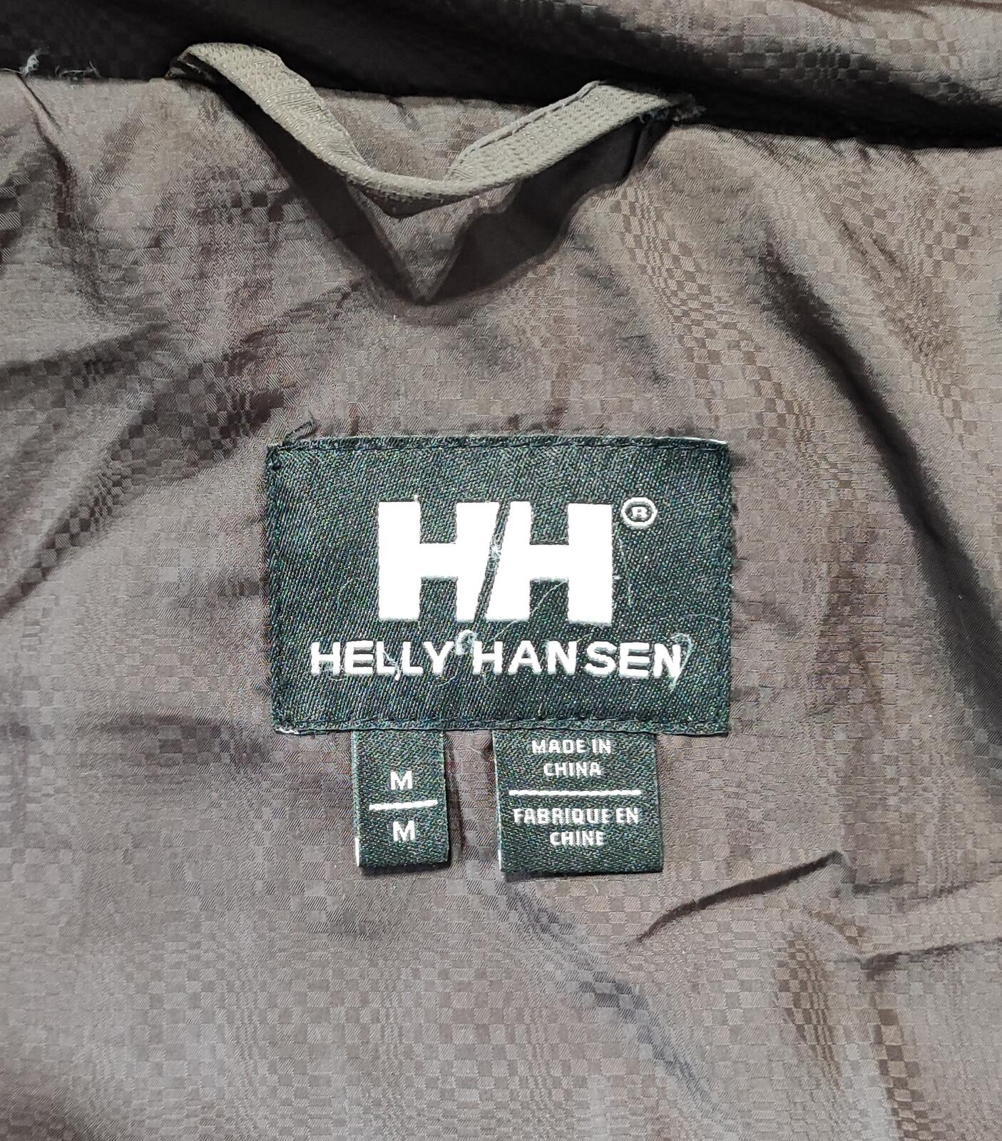 Vintage Helly Hansen Nylon Trim Full Zip Fleece Jacket Brown Men Size Large