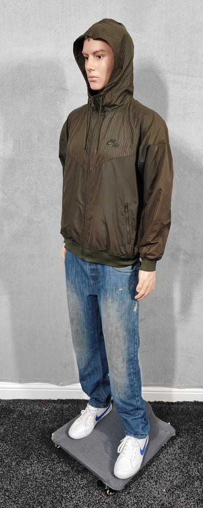 Vintage Nike Air Full Zip Both Sides Windbreaker Jacket Brown Men Size Large