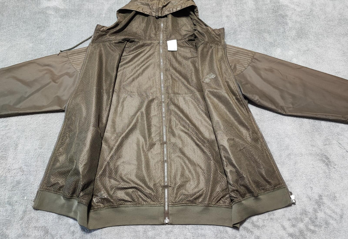 Vintage Nike Air Full Zip Both Sides Windbreaker Jacket Brown Men Size Large