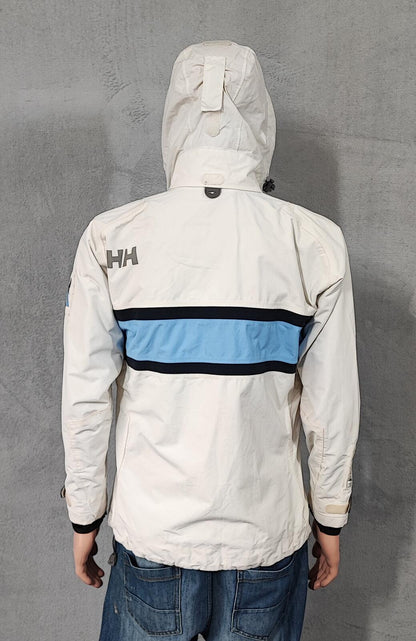Vintage Helly Hansen Watertight Navy Blue White Helly Tech Jacket Men Size Small