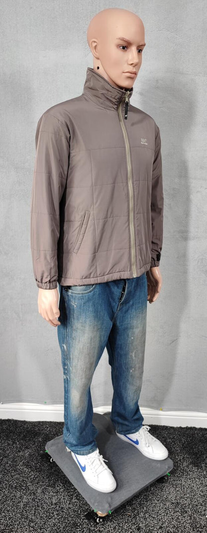 Vintage Helly Hansen Brown Full Zip Technical Fleece Mid Layer Men Size Large