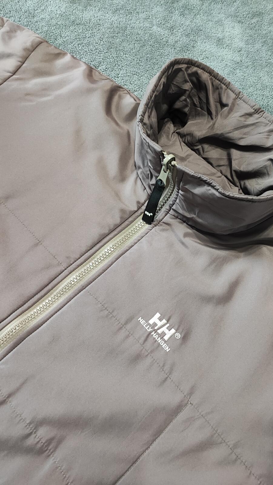 Vintage Helly Hansen Brown Full Zip Technical Fleece Mid Layer Men Size Large