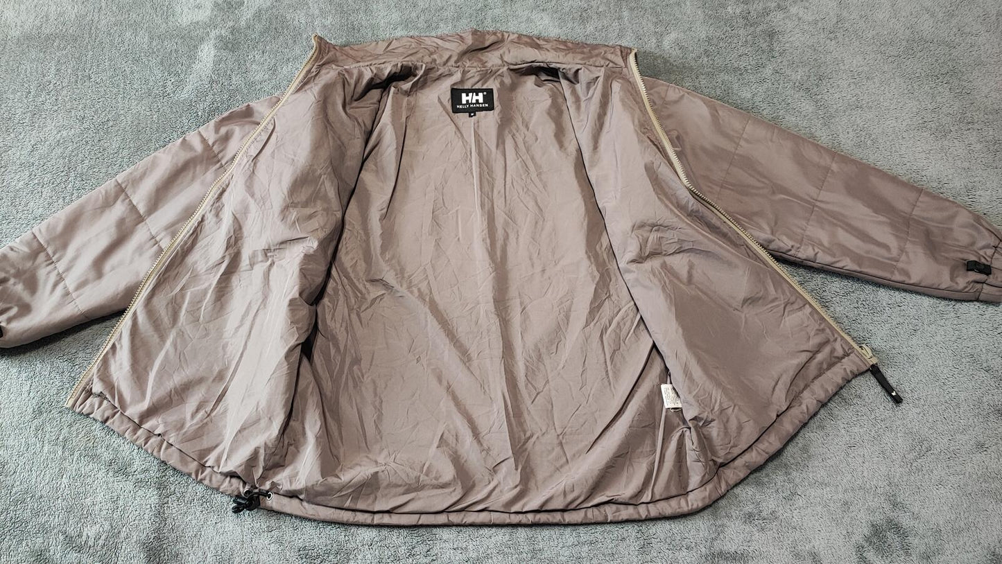 Vintage Helly Hansen Brown Full Zip Technical Fleece Mid Layer Men Size Large