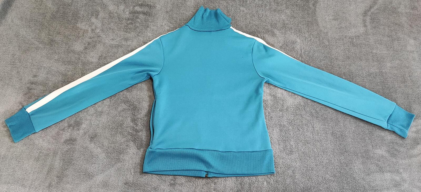 Vintage Puma Blue Green Colour Block Zip Track Jacket Women Size UK 6 XS