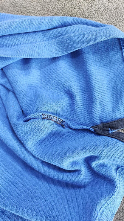Vintage Tommy Hilfiger Embroidered Logo Polo Shirt Faded Blue Retro 90s Size L