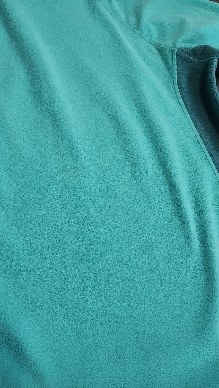 Vintage Berghaus Plain Turquoise Blue Half Zip Fleece Pullover Women UK 12 14