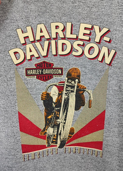 Vintage Harley Davidson Smoky Mountain Graphic T-Shirt Grey Retro 90s Size M