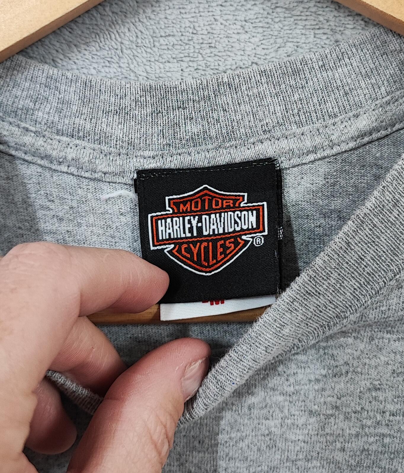 Vintage Harley Davidson Smoky Mountain Graphic T-Shirt Grey Retro 90s Size M