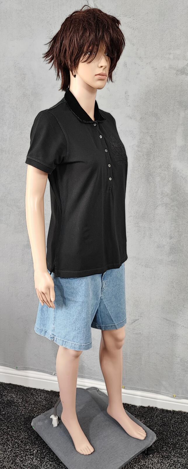 Vintage Polo Jeans Ralph Lauren T-Shirt Black Retro 90s Men's Size Small S